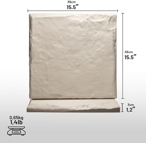 Garden Stepping Stones with Stakes – Set of 4, PP Walkway Pads, 15.5" x 15.5", Weather-Resistant, Easy Installation (4 Pcs, Beige) - Image 3