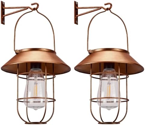 Solar Lanterns Outdoor Waterproof 2PACK Hanging Decorative Light by pearlstar