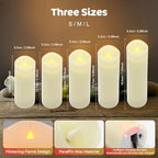 Warm White Real Wax Rechargeable Candles Flickering Realistic - Image 2