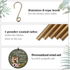 Personalized Sympathy Wind Chimes, Cross Wind Chime - Image 4
