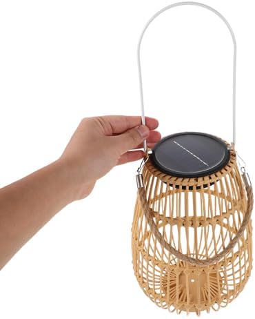 Homoyoyo Solar Lanterns Outdoor Hanging Waterproof Garden Lantern Lamp Iron Rattan Frame for Patio Balcony Yard Decorative Solar Powered Lights - Image 4