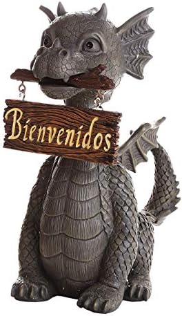 Pacific Giftware Garden Dragon Welcome Dragon Garden Display Decorative Accent Sculpture Stone Finish 10 Inch Tall - Image 3