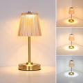 Shenmoyl Cordless Touch Table Lamp with 5200mAh Battery - 3 Adjustable Color Temperatures & Dimmable, Rechargeable Desk Lamp for Bedroom, Living Room, Office, Entryway, Bookshelves (Amber Stripe) by Shenmoyl