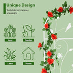 86.5" x 19.7" Metal Garden Trellis for Climbing Plants, White - Image 3