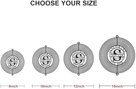 Personalized Wind Spinners Metal Yard Art Garden Decor Wedding for Couple Outdoor Hanging Kinetic Sculpture 3D Swivel Ornament Housewarming Present - Image 7