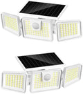 INCX Solar Lights Outdoor, 3000LM Motion Sensor Outdoor Lights, 2PCS, White by INCX