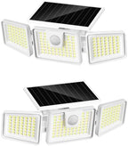 INCX Solar Lights Outdoor, 3000LM Motion Sensor Outdoor Lights, 2PCS, White by INCX