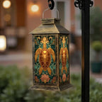 Solar Lantern Mid Century Stained Glass Sea Outdoor Waterproof Garden Hanging Lantern Solar Powered Lighting Outside Solar Light for Patio Yard Camping, Gifts for Women Mom - Image 6