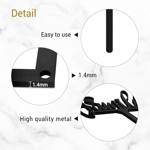 Metal Family Sign Garden Stake Decorative, Script Lettering with Heart Accents Silhouette Statues for Yard Art, Outside, Patio, Outdoor Decor, Garden Decorations, Lawn Ornaments - 18" Black - Image 7