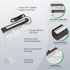 GKOLED 8-Pack Replaceable 6.8" LED Hardscape Lights with 4-Pack Low Voltage Pyramid Post Cap Light - Image 5