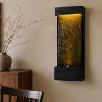 Bumilgar 35.43 in Indoor Outdoor Wall Mounted Waterfall Fountain Black by Bumilgar