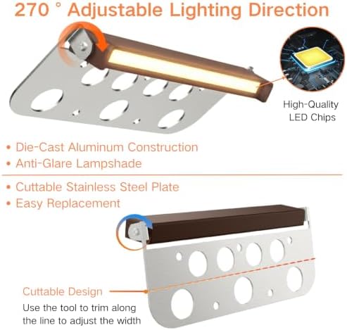 4 Pack 7 Inch Retaining Wall Lights, 2700K LED Hardscape Lighting - Image 5