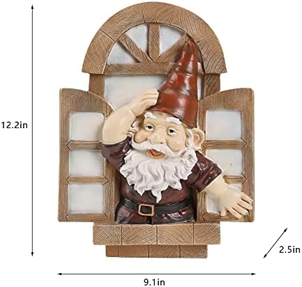 Garden Gnomes Tree Hugger, Tree Face Garden Gift, Garden Peeker Yard Art Resin, 12 inch - Image 6