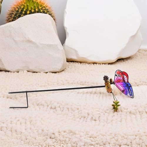 Hemoton 3pcs Butterfly Garden Stakes with Iron and Glass for Outdoor Patios - Image 7