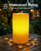 Homemory 6" x 12" Extra Large Outdoor Waterproof Candle with Auto 6H Timer - Image 4