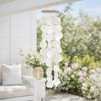 Natural Capiz Shells Wind Chimes for Outside House Decor - Image 3