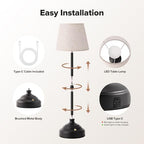 Cordless Table Lamp, Rechargeable Desk Lamp with Fabric Shade, Battery Operated Lamp 3 Color Stepless Dimming, Portable Small Touch Bedside Lamp Home Decor for Dining, Counter (Matte Black) - Image 7