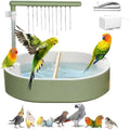 Parrot Bathtub Bird Automatic Bath Shower,Large Bird Shower Fountain Indoor Bathtub with Running Water, Contains USB and Pump,for Pet Birds, African Grey, Cockatiel, Conure, Budgie, Lovebird(Fashion) by Welldobetter