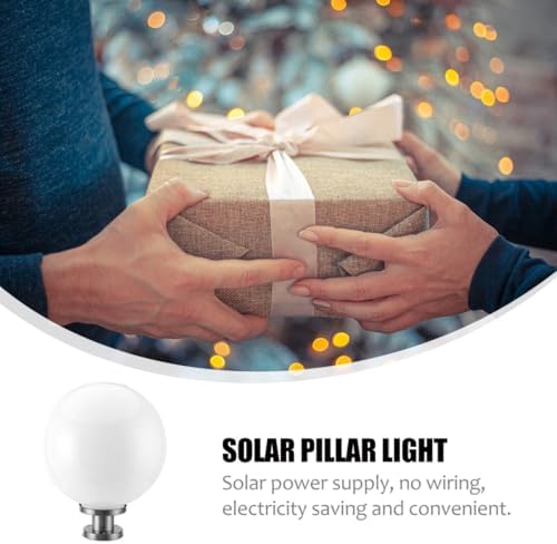 Outdoor Solar Pillar Light, 3.7v LED Waterproof Post Lamp for Courtyard - Image 3