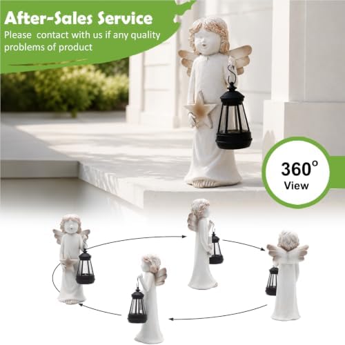 Garden Angel Statue with Solar Lantern - Garden Decor Gifts for Women - Image 5