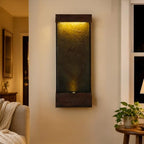 Bumilgar 39.57 in Modern Indoor Outdoor Waterfall Fountain LED Resin Copper by Bumilgar