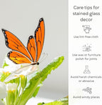 Morpho & Monarch Butterfly Plant Stake Set - Blue & Orange Decorative Plant Stakes for Indoor - Colorful Insect Plant Accessories for Pots & Garden Decor - Gift for Plant Lovers (Orange Monarch Stake) - Image 3