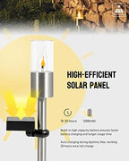 Yoolax Solar Torch Lights Waterproof Dusk to Dawn Pathway Lights - Image 3