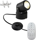 Kiven LED Smart Timer Black Foot Pedal Push Switch Mini Accent uplight Color Changing Wall Light Stepless Dimming with Intelligent Remote Control & Non-Trace Nail for Living Room-B by Kiven