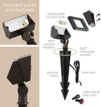 Amped Landscape Lighting 12V Flood Wall Wash Light with G4 Socket in Bronze Powder Coated Aluminum - Image 2