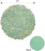 Sungmor Vintage Cast Iron Lotus Stepping Stone,Vintage Green - Image 2