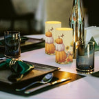 Butterfly Sunflower Flameless Candles Pumpkin Battery Operated Candles with Timer Remote LED Pillar Lights for Harvest Day Home Decoration Battery Tealights - Image 4