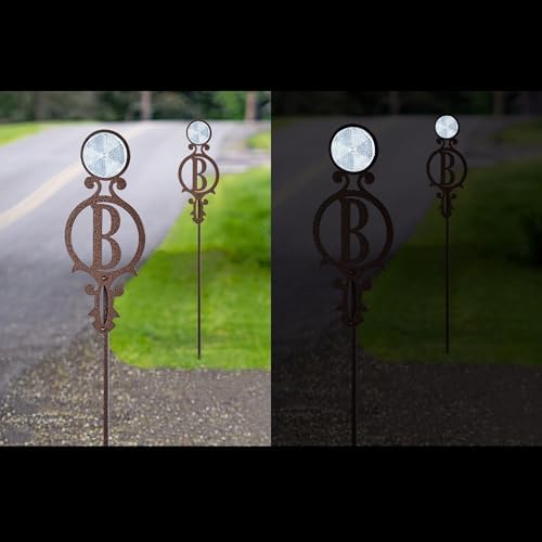 Touch of Class Pathways Driveway Marker Stake, Monogram, Bronze, Set of 2 - Image 2