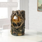 GOSSI Indoor Water Fountain Stump Rain Drop Meditation Desk Fountain Artistic Relaxation Waterfall for Home and Office Decor (22013) - Image 4