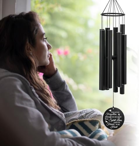 Sympathy Wind Chimes Personalized, 36inch Memorial Wind Chimes in Loving Memory, Loss of Loved Mom/Dad, Sympathy Gifts Wind Chime for Funeral Outdoor Deep Tone - Image 2