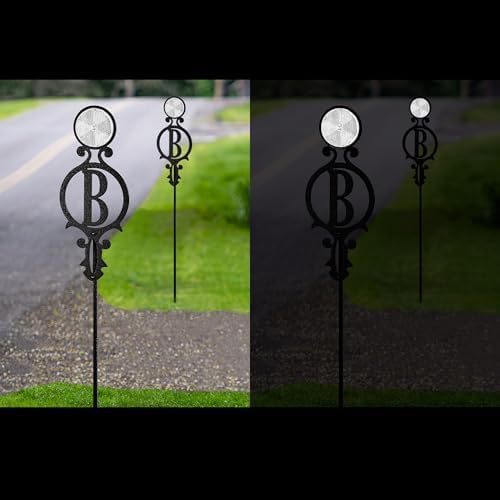 Touch of Class Pathways Driveway Marker Stake, Monogram, Black, Set of 2 - Image 6