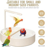 Parrot Bathtub Bird Automatic Bath Shower,Large Bird Shower Fountain Indoor Bathtub with Running Water, Contains USB and Pump,for Pet Birds, African Grey, Cockatiel, Conure, Budgie, Lovebird(Beige) - Image 6