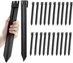20Pcs 10In Balck Metal No Installation Landscape Edging Stakes by Ultiteque