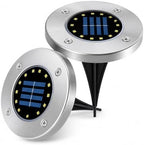Ground Lights, Solar Lights Outdoor Disk Underground Lamp(8LED-White,1Pcs) - Image 4