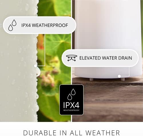 Luminara Outdoor Slim Pillar Flameless LED Candle, Ivory 2" x 8.5", Moving Flame Weather Resistant Timer Ready Battery Operated Safe Melted Edge - Image 3
