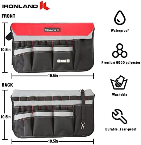 IRONLAND Bucket Tool Organizer Fit 3.5-5 Gallon Bucket, 51 Pockets - Image 6