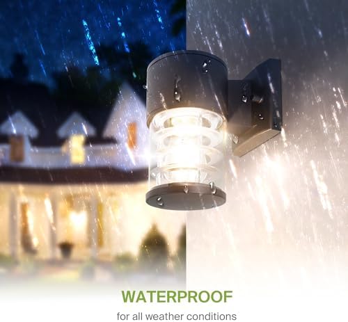ASD Retro Outdoor Wall Lights - 60W 120V E26 Base ETL Exterior Lighting Fixtures, LED/CFL/Incandescent Bulb Outdoor Lights for House, Waterproof Patio Wall Sconces & Porch Decor 2 Pack - Image 7