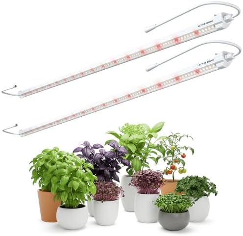 Active Grow LED Grow Light - 4FT Sun White Pro Full Spectrum T5 Strip Light - 2-Pack, 24W, IP65 Waterproof, 120-277V, Daisy Chain, Ideal for Indoor Plants, Seed Starting, Propagation & Microgreens by ActiveGrowSustainableHorticulturalLighting