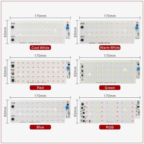 2-Pack 50W RGB LED Floodlight Chip, SMD2835 AC 220V, Color Changing Light Beads for Outdoor Spotlights & DIY Lighting(RGB Chip No Remote) - Image 4