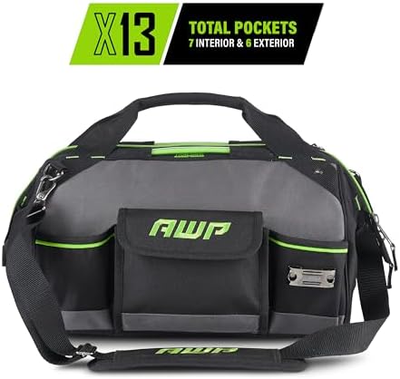 AWP Tool Bags, Premium Tool Bag, Black, Durable Tool Tote, for Professionals and Contractors - Image 2