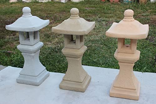 Garden Pagoda Concrete Japanese Stone Lantern,Oriental, Asian 3-piece Outdoor Garden Statue Sale 26" Tall Made in USA - Image 4