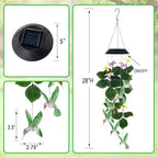 Hummingbirds Solar Wind Chimes Outdoor,Color Changing LED Dangler Mobiles - Image 7