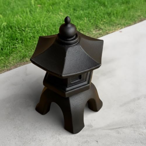 OLOMA Japanese Pagoda Concrete Garden Statue Handmade Lantern Zen Decor Outdoor Stone Asian Ornament Yard Patio Lawn Walkway Meditation Landscape Sculpture Light Accent Gift - Image 3
