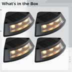 4 Pcs Waterproof Solar Step Lights, Led Deck Lighting For Outdoor, Landscape Lights, Patio Fence Decorative, 3.1 X 1.2 In - Image 2