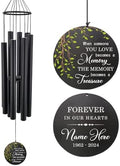 Sympathy Wind Chime, Personalized Name Memorial Gifts, Green Leafs Wind Chimes for Loss of Loved Ones, Sympathy Gifts Wind Chimes for Condolences/Funeral by ExtrabilyOfficial