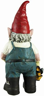 Gardener Gnome Holding a Watering Can and Garden Tool Bag Home & Garden Gnome Statue 21" H - Image 3